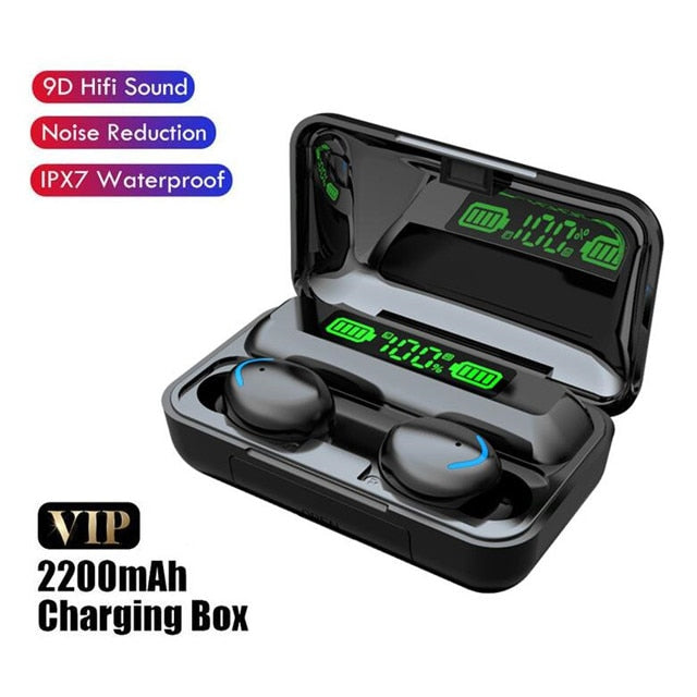 TWS Bluetooth 5.0 écouteurs 2200mAh boîte de charge sans fil.