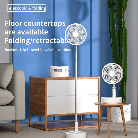 Ventilateur de Plancher Pliable Télescopique Rechargeable